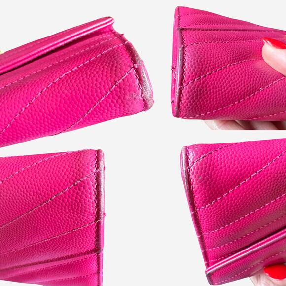 Saint Laurent YSL Hot Pink Portefeuille Envelope Wallet - Picture 10 of 10